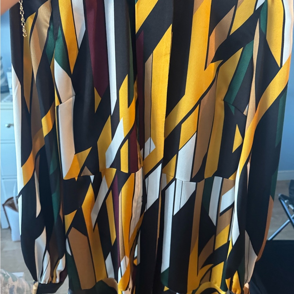 Colorful Geometric Patterned Dress - Picture 2 of 4